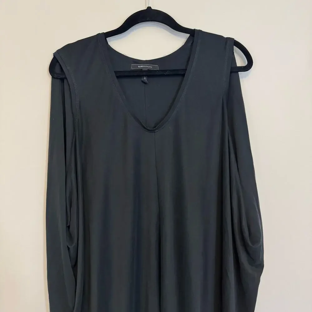 BCBG Maxazria Kerstin Tank Dress Medium Vintage Black Pullover V-Neck Sleeveless - Picture 9 of 9